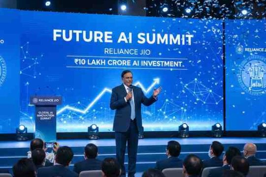 Mukesh Ambani Announces Massive ₹10 Lakh Crore AI Investment at Global Summit