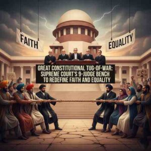 The Great Constitutional Tug-of-War Supreme Court’s 9-Judge Bench to Redefine Faith and Equality