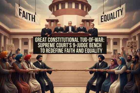 The Great Constitutional Tug-of-War Supreme Court’s 9-Judge Bench to Redefine Faith and Equality