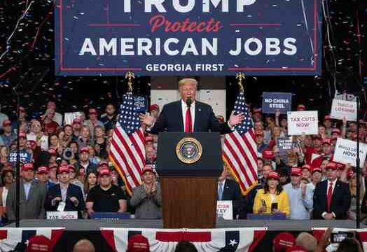 Trump Defends 50% Steel Tariffs, Tax Cuts And Housing Order In Georgia Speech