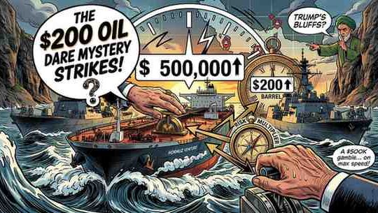 The $200 Oil Dare Mystery Strikes Rock Strait of Hormuz as Iran Mocks Trump