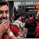 Bruno Fernandes Bites His Tongue After Lisandro Martinez Red Card Leaves Man United in Shambles at Old Trafford