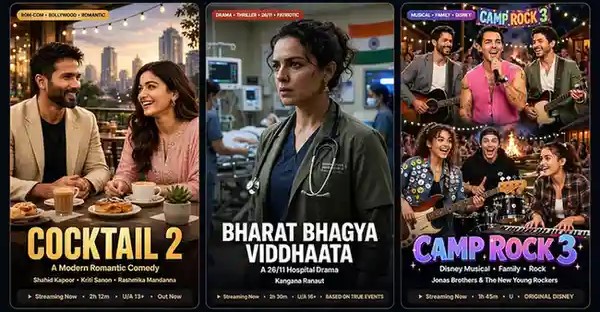 What to Watch This Week Cocktail 2, Bharat Bhhagya Viddhaata, and Camp Rock 3